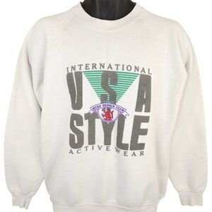 Mixs Design Club Sweatshirt Mens Size Large Vintage 90s Streetwear Made In USA